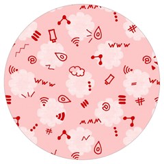 Background Graphic Beautiful Wallpaper Art Round Trivet by Uceng