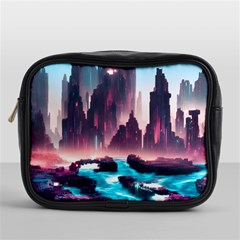 Urban City Cyberpunk River Cyber Tech Future Mini Toiletries Bag (one Side) by Uceng