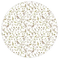 Background Ornamental Pattern Graphic Seamless Round Trivet by Uceng