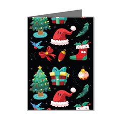 Christmas Pattern Mini Greeting Card by designsbymallika