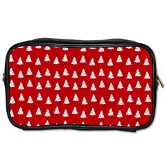 White Christmas Tree Red Toiletries Bag (two Sides) by TetiBright