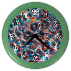 Fractal Black Texture Wallpaper Art Design Art Color Wall Clock by Pakemis