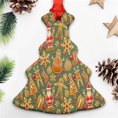 Pattern Seamless Christmas Tree Ornament (two Sides) by artworkshop