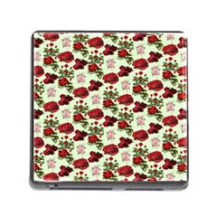 Flowers Pattern Memory Card Reader (square 5 Slot) by Sparkle