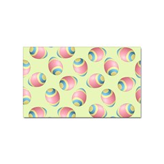 Colorful Easter Eggs Pattern Green Sticker Rectangular (100 Pack) by TetiBright