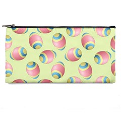 Colorful Easter Eggs Pattern Green Pencil Case by TetiBright