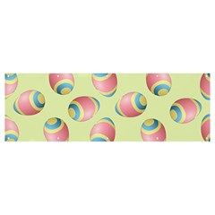 Colorful Easter Eggs Pattern Green Banner And Sign 12  X 4  by TetiBright