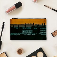 River Breakwater Sunset, Montevideo, Uruguay Cosmetic Bag (small) by dflcprintsclothing