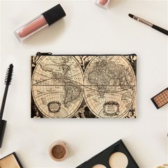 World Map - Nova Delineatio Totius Orbis Terrarum -  1659-1733 Cosmetic Bag (small) by ConteMonfrey