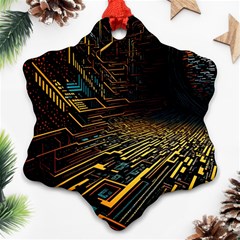 Data Technology Coding Pattern Ornament (snowflake) by Jancukart