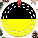 Kashubian Flag Round Filigree Ornament (Two Sides) Front