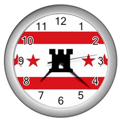 Drenthe Flag Wall Clock (silver) by tony4urban