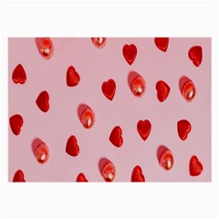 Valentine Day Heart Pattern Large Glasses Cloth by artworkshop