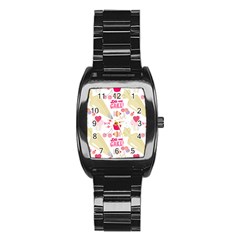 Desserts Pastries Baking Wallpaper Stainless Steel Barrel Watch by Ravend