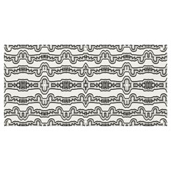 Black And White Tribal Print Pattern Banner And Sign 4  X 2  by dflcprintsclothing