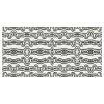 Black And White Tribal Print Pattern Banner and Sign 4  x 2  Front