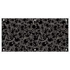 Black And Alien Drawing Motif Pattern Banner And Sign 4  X 2  by dflcprintsclothing