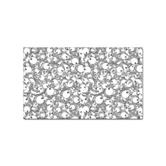 Black And White Alien Drawing Motif Pattern Sticker (rectangular) by dflcprintsclothing