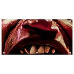 Scary Man Closeup Portrait Illustration Banner and Sign 4  x 2  Front