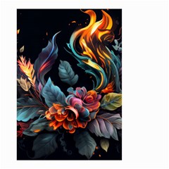 Flowers Flame Abstract Floral Small Garden Flag (two Sides) by Jancukart