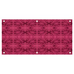 Elegant Pink Floral Geometric Pattern Banner And Sign 4  X 2  by dflcprintsclothing