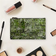 Old Stone Exterior Wall With Moss Cosmetic Bag (small) by dflcprintsclothing