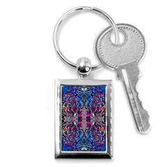 Abstract Blend Repeats Key Chain (rectangle) by kaleidomarblingart