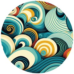 Waves Wooden Puzzle Round by fructosebat