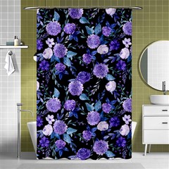 Dark Floral Shower Curtain 48  X 72  (small)  by fructosebat