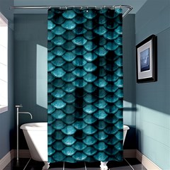 Teal Scales! Shower Curtain 36  X 72  (stall)  by fructosebat