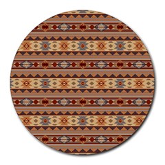 Southwest-pattern-tan-large Round Mousepad by SouthwestDesigns