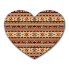 Southwest-pattern-tan-large Heart Mousepad by SouthwestDesigns