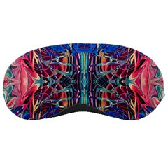 Cobalt Arabesque Sleeping Mask by kaleidomarblingart