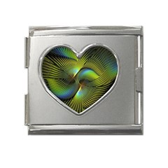 Digitalart  Waves Mega Link Heart Italian Charm (18mm) by Sparkle