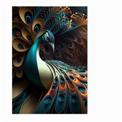 Peacock Bird Feathers Colorful Texture Abstract Large Garden Flag (two Sides) by Pakemis