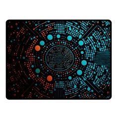 Big Data Abstract Abstract Background One Side Fleece Blanket (small) by Pakemis