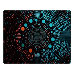 Big Data Abstract Abstract Background Premium Plush Fleece Blanket (large) by Pakemis