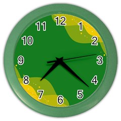 Background Pattern Texture Design Color Wall Clock by Ravend