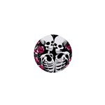 black and white rose sugar skull 1  Mini Buttons Front