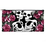 black and white rose sugar skull Pencil Case Front