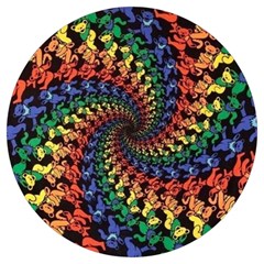 Deadhead Bears Band  Colorsdead Head Grateful Dead Pattern Round Trivet by Sapixe