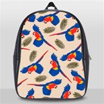 Bird Animals Parrot Pattern School Bag (Large) Front