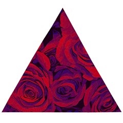 Roses Red Purple Flowers Pretty Wooden Puzzle Triangle by Ravend