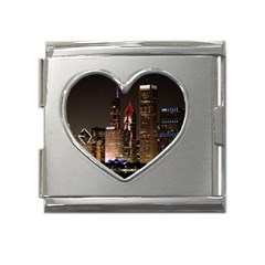 Chicago City Architecture Downtown Mega Link Heart Italian Charm (18mm) by Ravend