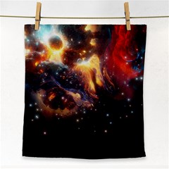 Nebula Galaxy Stars Astronomy Face Towel by Uceng