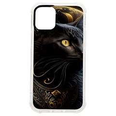 Ai Generated Cat Moon Feline Cute Iphone 12 Mini Tpu Uv Print Case	 by Ravend