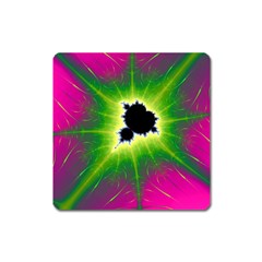 Fractal Art Math Abstract Artwork Pink Magenta Square Magnet by Ravend