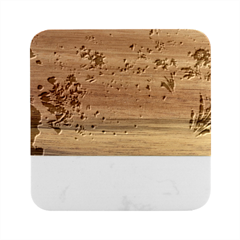 Fractal Math Abstract Mysterious Mystery Vortex Marble Wood Coaster (square) by Ravend