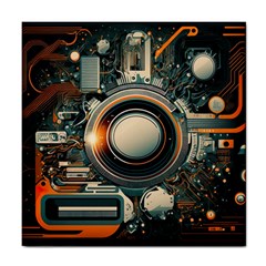 Illustrations Technology Robot Internet Processor Tile Coaster by Ravend