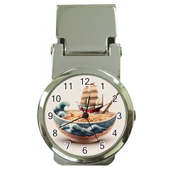 Ai Generated Noodles Pirate Chinese Food Food Money Clip Watches by danenraven